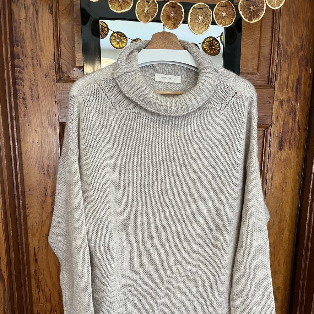 Lora Gene High Neck Alpaca Sweater